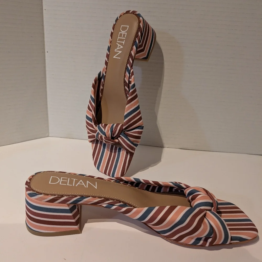 Deltan "Georgie" Striped Sandal Sz. 8.5 - Picture 7 of 11